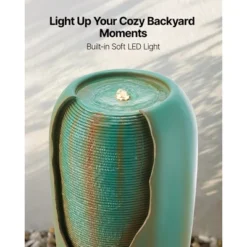 VEVOR Outdoor Water Fountain, 30.71 In Height Fountain And Waterfall, 1-Tier Floor Standing Glazed Jar Style Fountains With Light And Pump, Green 13 VEVOR Outdoor Water Fountain, 30.71 In Height Fountain And Waterfall, 1-Tier Floor Standing Glazed Jar Style Fountains With Light And Pump, Green -Aesthtic Interiors GUEST cfc04ea0 6374 4449 8b31 816d73546bba