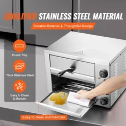 VEVOR Electric Pizza Oven For Countertops, 12-inch, 1700W, With Temp Control & 0-120 Min Timer, Even Baking Technology & Easy Clean Crumb Tray -Aesthtic Interiors GUEST cfe59a64 c0dd 4c32 958e a369b275f7b9