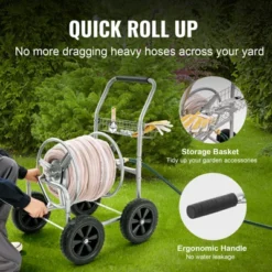 VEVOR Hose Reel Cart, Hold Up To 250 Ft Of 5/8’’ Hose, Garden Water Hose Carts Mobile Tools With 4 Wheels, Heavy Duty Powder-coated Steel 11 VEVOR Hose Reel Cart, Hold Up To 250 Ft Of 5/8’’ Hose, Garden Water Hose Carts Mobile Tools With 4 Wheels, Heavy Duty Powder-coated Steel -Aesthtic Interiors GUEST d00d828d 973e 4f6a bcce 625b6fa75c13