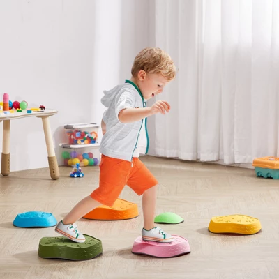 VEVOR Balance Stepping Stones For Kids, 6 PCS, Up To 220 Lbs, Non-Slip Toddlers Sensory Stepping Stones, Toys For Children Aged 3 4 5 6 7 8+ 1 VEVOR Balance Stepping Stones For Kids, 6 PCS, Up To 220 Lbs, Non-Slip Toddlers Sensory Stepping Stones, Toys For Children Aged 3 4 5 6 7 8+