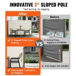 VEVOR Retractable Side Awning, 71''x 118'' Aluminum Outdoor Privacy Screen, 280g Polyester Water-proof Retractable Patio Screen -Aesthtic Interiors GUEST d01c0bce 191e 4017 8bd5 f3739b16a34c
