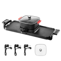 VEVOR Hot Pot with Grill, 2300W 2-in-1 Electric Smokeless Grill and Hot Pot, Removable Shabu-shabu Hotpot with Non-stick Pan, Black 15 VEVOR Hot Pot with Grill, 2300W 2-in-1 Electric Smokeless Grill and Hot Pot, Removable Shabu-shabu Hotpot with Non-stick Pan, Black -Aesthtic Interiors GUEST d0230c3e bc44 4c66 9641 679f46b4cf57