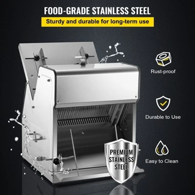 VEVOR Commercial Toast Bread Slicer, 12mm Thickness Electric Bread Cutting Machine, 31PCS Commercial Bakery Bread Slicer, Silver 3 VEVOR Commercial Toast Bread Slicer, 12mm Thickness Electric Bread Cutting Machine, 31PCS Commercial Bakery Bread Slicer, Silver - Image 3