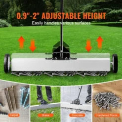 VEVOR 36-Inch Magnetic Sweeper With Wheels,55 Lbs Capacity, With Telescoping Magnetic Pickup Tool, Adjustable Handle, Magnetic Pickup Sweeper, White -Aesthtic Interiors GUEST d06abd2a 70ea 4b0c a540 890d6abe0da5