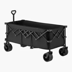 VEVOR Foldable Wagon With Extended Tailgate, 450lbs & 300L Large Capacity Collapsible Wagon Cart, Heavy Duty Folding Utility Carts, Black -Aesthtic Interiors GUEST d0f30a2c 7e33 42bd b1cb a08860734ca8