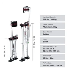 VEVOR Drywall Stilts, 18''-30'' Adjustable Aluminum Tool Stilts With Protective Knee Pads 14 VEVOR Drywall Stilts, 18''-30'' Adjustable Aluminum Tool Stilts With Protective Knee Pads -Aesthtic Interiors GUEST d10ec9a1 f8e8 45cb 8d63 eb733ed8784c