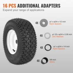 VEVOR Lawn Mower Tires With Rim, 16x6.5-8" Tubeless Tractor Tires, 2-Pack Tire And Wheel Assembly, Turf Pneumatic Tires, 3" Offset Hub, Black -Aesthtic Interiors GUEST d15dd6bf e34e 4ba5 a97b 0df1911b8a48