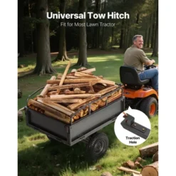 VEVOR Garden Utility Trailer, 10 Cu. Ft & 500lbs Capacity, ATV UTV Hauling Trailer, Tow Behind Steel Dump Cart With 14" Tires, Hand Pull, Black -Aesthtic Interiors GUEST d1b1d15f 9533 45d6 ac36 a0f48e122c39