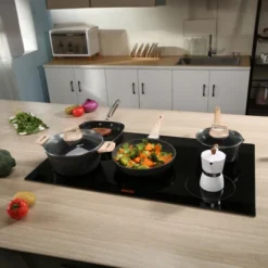 VEVOR Electric Cooktop, 5 Burners, 36'' Induction Stove Top, Built-in Magnetic Cooktop 9200W, 9 Heating Level Multifunctional Burner