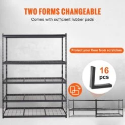 VEVOR Storage Shelving Unit, 5-Tier Adjustable, 2000 Lbs Capacity, Heavy Duty Garage Shelves Metal Organizer Wire Rack 11 VEVOR Storage Shelving Unit, 5-Tier Adjustable, 2000 Lbs Capacity, Heavy Duty Garage Shelves Metal Organizer Wire Rack -Aesthtic Interiors GUEST d30b61da b061 4f01 9e68 3e4798221f7d