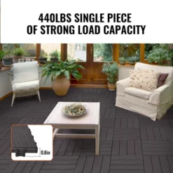 VEVOR Interlocking Deck Tiles, 54 Pack,11.6"x11.6" 54 Sq. Ft Plastic Waterproof Outdoor Flooring All Weather Use, Patio Floor Decking Covering Tiles -Aesthtic Interiors GUEST d35435c6 55af 4a7e 8cd1 69640c65dda8