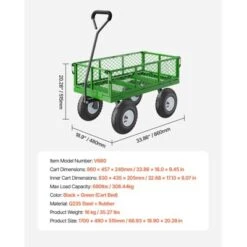 VEVOR 680 Lbs Steel Garden Cart On Wheels, Heavy Duty Garden Wagon Cart Pullable, Metal Outdoor Utility Yard Wagon Carts, Green 14 VEVOR 680 Lbs Steel Garden Cart On Wheels, Heavy Duty Garden Wagon Cart Pullable, Metal Outdoor Utility Yard Wagon Carts, Green -Aesthtic Interiors GUEST d3ffe2ac add4 43b4 8e3d 14db13e6557d
