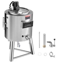 VEVOR Milk Pasteurizer 50L, Commercial Milk Pasteurization Machine, Food Grade 304 Stainless Steel, Professional Pasteurization, Silver -Aesthtic Interiors GUEST d445308f 0f80 46fd a647 e99c78959860