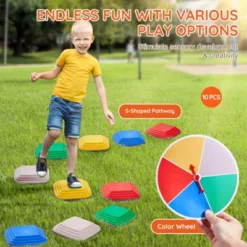 VEVOR Balance Stepping Stones For Kids, 10 PCS, Up To 220 Lbs, Non-Slip Toddlers Sensory Stepping Stones, Toys For Children Aged 3 4 5 6 7 8+ 10 VEVOR Balance Stepping Stones For Kids, 10 PCS, Up To 220 Lbs, Non-Slip Toddlers Sensory Stepping Stones, Toys For Children Aged 3 4 5 6 7 8+ -Aesthtic Interiors GUEST d4c83797 e03a 4099 93c5 745bcaf9c196