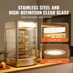 VEVOR Commercial Food Warmer Display For 14" Pizza, 4-Tier Pizza Warmer With Rotary Steam Heating, 86℉~185℉ Temperature Control And Temp Display -Aesthtic Interiors GUEST d4fe0af4 f46e 4ea1 9a65 37fd1da9c66a
