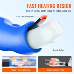 VEVOR 15ft Heated Water Hose For RV, Heated Drinking Water Hose With Corrugated Cover Antifreeze To -45°F, Automatic Self-regulating, 5/8" I.D. Blue -Aesthtic Interiors GUEST d58aac42 ae39 47bb 98c4 c557288489ea 2