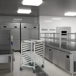 VEVOR Bun Pan Rack, 10-Tier Commercial Bakery Racks With Brake Wheels, Aluminum Racking Trolley Storage For Half & Full Sheet, 26"L X 20.3"W X 39"H