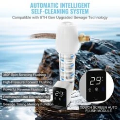 VEVOR Spin Down Filter, 40 Micron Whole House Sediment Filter For Well Water, 1" MNPT + 3/4" FNPT, 8 T/H High Flow Rate, White 10 VEVOR Spin Down Filter, 40 Micron Whole House Sediment Filter For Well Water, 1" MNPT + 3/4" FNPT, 8 T/H High Flow Rate, White -Aesthtic Interiors GUEST d675a7bf a2fa 40f8 8366 83b4b486b479