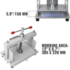 VEVOR Manual Paper Press Machine, 12x8.6 Inch For A4 Sized Papers Flatting Machine, 10cm Thickness Steel Frame Manual Paper Press Machine, Silver -Aesthtic Interiors GUEST d6e3803e ffa3 4c10 8022 017e2bd5c8df