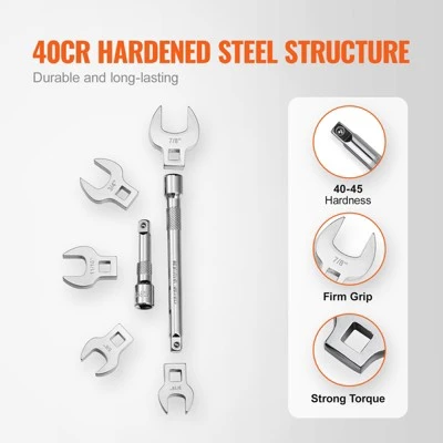 VEVOR Crowfoot Wrench Set, 3/8" Drive 20-Piece Crows Foot Wrench Set With 2 Extension Bars And EVA Tool Organizer, Silver 3 VEVOR Crowfoot Wrench Set, 3/8" Drive 20-Piece Crows Foot Wrench Set With 2 Extension Bars And EVA Tool Organizer, Silver - Image 3