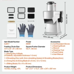 VEVOR Electric Vegetable Slicer, 4 In 1 Multifunctional Food Cutter, 200W Vegetable Chopper For Slicing Shredding Dicing And Slitting -Aesthtic Interiors GUEST d7508666 a3d2 4d76 9f03 6463ab4177e9