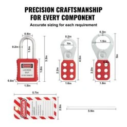 VEVOR Electrical Lockout Tagout Kit, 59 PCS Safety Lockout Tagout Station With Padlocks, Hasps, Tags, Ties, Plug Lockout, Circuit Breaker Lockouts -Aesthtic Interiors GUEST d7d46ea1 0a3f 4b1f be02 937fd5a28cbc