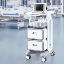 VEVOR 3 Tiers Lab Carts, Lab Utility Cart With 2 Drawers & 1 Top Tray, Mobile Medical Cart With ABS Material, Lab Rolling Cart