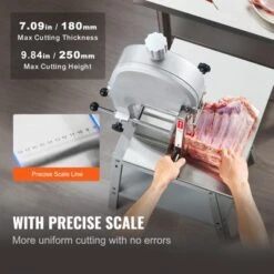 VEVOR Electric Meat Saw, 1800W Stainless Vertical Cutter, 19.1"x15" Workbench, 7.09" Cutting Thickness, Includes 5 Blades -Aesthtic Interiors GUEST d85c413f 66eb 4852 a8c3 333675c1df5d