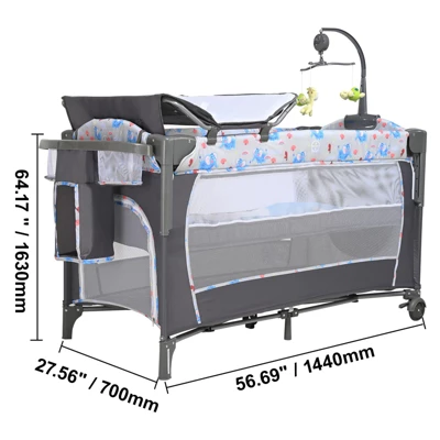 VEVOR Baby Bassinet, 77 Lbs Load Capacity, Easy To Fold Portable Baby Bassinet Bedside Sleeper With Storage Basket And Wheels 7 VEVOR Baby Bassinet, 77 Lbs Load Capacity, Easy To Fold Portable Baby Bassinet Bedside Sleeper With Storage Basket And Wheels - Image 7