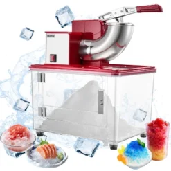 VEVOR Commercial Ice Crusher 661LBS/H, 350W Electric Snow Cone Machine With 4 Blades, 2000RPM Stainless Steel Shaved Ice Machine, Red -Aesthtic Interiors GUEST d8f63a9f c5fc 4bea 871c 0c50c3d9f290