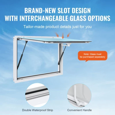 VEVOR Concession Window For Food Truck, 36"x24" Aluminum Alloy Food Truck Service Window, Up To 85 Degrees Stand Serving Window With Awning Door 3 VEVOR Concession Window For Food Truck, 36"x24" Aluminum Alloy Food Truck Service Window, Up To 85 Degrees Stand Serving Window With Awning Door - Image 3