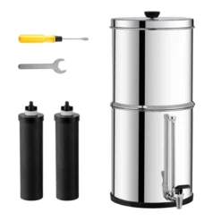 VEVOR Gravity-fed Water Filter System, 2.25G 304 Stainless-Steel Countertop System, Water Filtration System, Reduces Lead And Up To 99% -Aesthtic Interiors GUEST db11e9e6 2e0e 4025 8415 1bdfe59cd192