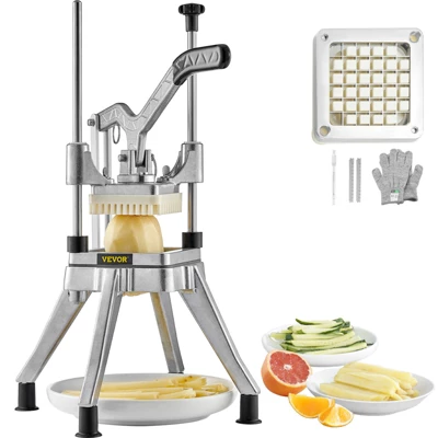 VEVOR Commercial Vegetable Fruit Chopper 1/2″ Blade Heavy Duty Professional Food Dicer Kattex French Fry Cutter Onion Slicer Stainless Steel 8 VEVOR Commercial Vegetable Fruit Chopper 1/2″ Blade Heavy Duty Professional Food Dicer Kattex French Fry Cutter Onion Slicer Stainless Steel - Image 8