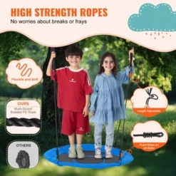 VEVOR Tree Swing, 40 Inch Saucer Swing, 750lbs Weight Capacity, 900D Oxford Fabric Swing Seat With 2 Tree Hanging Straps, Blue 11 VEVOR Tree Swing, 40 Inch Saucer Swing, 750lbs Weight Capacity, 900D Oxford Fabric Swing Seat With 2 Tree Hanging Straps, Blue -Aesthtic Interiors GUEST db2050e2 6057 42d7 9528 88098c6d85c4