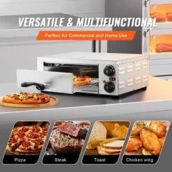 VEVOR Electric Pizza Oven For Countertops, 12-inch, 1500W, With Temp Control & 0-120 Min Timer, Even Baking Technology & Easy Clean Crumb Tray -Aesthtic Interiors GUEST db7ef213 1856 4a02 8187 c9f902b9d992