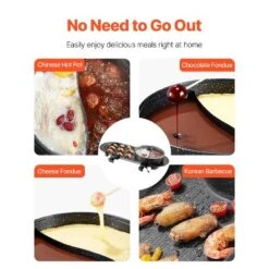 VEVOR Hot Pot With Grill, 2200W 2-in-1 Electric Smokeless Grill And Hot Pot With Separate Dual Temperature Control, Black -Aesthtic Interiors GUEST dd605183 0283 45d4 b31d 053c5f08ba22