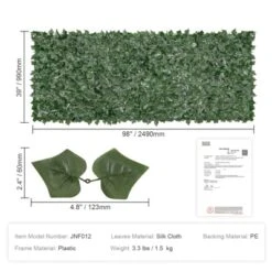 VEVOR Ivy Privacy Fence, 39 X 98 In Artificial Green Wall Screen, Greenery Ivy Fence With Mesh Cloth Backing And Strengthened Joint -Aesthtic Interiors GUEST dd6b5862 76a9 47cb b611 593e74198509