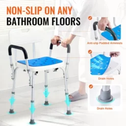 VEVOR Shower Chair, 400 Lbs Capacity, Adjustable Height Shower Stool, Non-slip Bathroom Bench Bath Chair For Elderly Disabled Handicap,white+Blue 10 VEVOR Shower Chair, 400 Lbs Capacity, Adjustable Height Shower Stool, Non-slip Bathroom Bench Bath Chair For Elderly Disabled Handicap,white+Blue -Aesthtic Interiors GUEST ddff6bf7 c080 46d5 9b30 1a8c2c4146f8