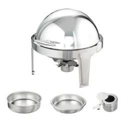 VEVOR Roll Top Chafing Dish Buffet Set, 6 Qt 2 Pack, Stainless Steel Chafer With 2 Full Size Pans, Round Catering Warmer Server 15 VEVOR Roll Top Chafing Dish Buffet Set, 6 Qt 2 Pack, Stainless Steel Chafer With 2 Full Size Pans, Round Catering Warmer Server -Aesthtic Interiors GUEST de2f1b50 bf8a 4213 a73c 0319f1628432