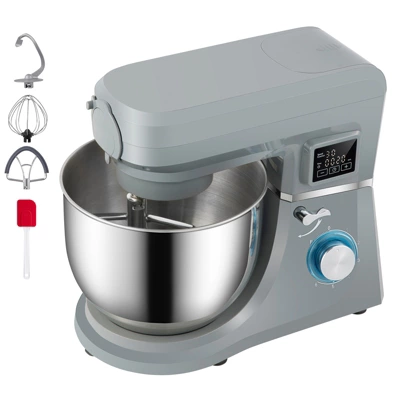 VEVOR 5 IN 1 Stand Mixer, 660W Tilt-Head Multifunctional Electric Mixer With 6 Speeds LCD Screen Timing, 7.4 Qt Stainless Bowl, Dough Hook 8 VEVOR 5 IN 1 Stand Mixer, 660W Tilt-Head Multifunctional Electric Mixer With 6 Speeds LCD Screen Timing, 7.4 Qt Stainless Bowl, Dough Hook - Image 8