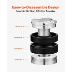 VEVOR Coffee Distributor 53mm, 2-in-1 Adjustable Espresso Distributor With Fan-Shaped Base, Coffee Distributor 304 Stainless Steel, Silver -Aesthtic Interiors GUEST de8c55ca bbe3 421f 944a 377f8a3e9939