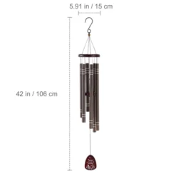 VEVOR Wind Chimes For Outside, 42", Deep Tone Wind Chimes With 6 Tubes, Unique Large Memorial Wind Chimes For Anniversary, Dark Brown -Aesthtic Interiors GUEST ded5990c edec 4736 a25c f63ac550ff38