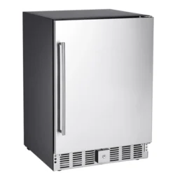 VEVOR 24-Inch Indoor/Outdoor Beverage Refrigerator, 150 QT Freestanding Or Undercounter Beverage Fridge, 180 Cans Built-in Beer Fridge, Black&Silver -Aesthtic Interiors GUEST defce0f8 4be5 43b1 b83e 2591dda490e9