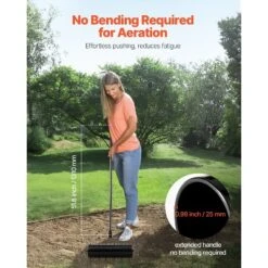 VEVOR Rolling Lawn Aerator, 21-inch Heavy-Duty Manual Rolling Aerator Lawn With Detachable Handle And 33 Iron Spikes, Black -Aesthtic Interiors GUEST defe928e 8be8 4a38 aded 07852c0dad44