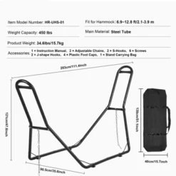 VEVOR Universal 2 Person Hammock Stand, Adjustable Heavy Duty 450 Lbs Capacity Hammock Stand Fits 6.9-12.8 Ft Hammocks For Outdoor And Indoor 14 VEVOR Universal 2 Person Hammock Stand, Adjustable Heavy Duty 450 Lbs Capacity Hammock Stand Fits 6.9-12.8 Ft Hammocks For Outdoor And Indoor -Aesthtic Interiors GUEST df5df31b e204 4d72 9987 ffed2249cdbd