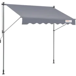 VEVOR Manual Retractable Awning, 78" Outdoor Retractable Patio Awning Sunshade Shelter, Patio Door Window Awning Canopy With 39" Sun Shade Curtain -Aesthtic Interiors GUEST e01a31a1 224e 45ca 943b 647b1f39aaeb