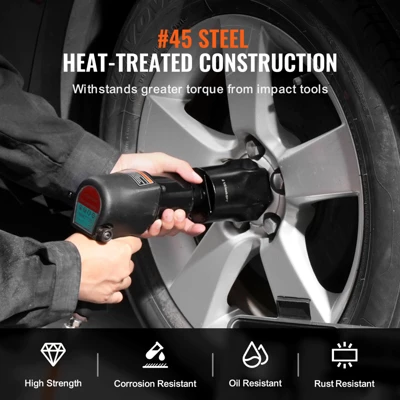 VEVOR Wheel Bearing Locknut Socket Set,1/2 Inch Drive 7 Piece SAE And Metric 6-Point Socket For Ford,Dodge,and Toyota Vehicles,with Storage Case Black 5 VEVOR Wheel Bearing Locknut Socket Set,1/2 Inch Drive 7 Piece SAE And Metric 6-Point Socket For Ford,Dodge,and Toyota Vehicles,with Storage Case Black - Image 5