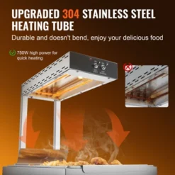 VEVOR French Fry Food Warmer, 750W Commercial Food Heating Lamp, Electric Stainless Steel Warming Light Dump Station, Countertop 104-122°F -Aesthtic Interiors GUEST e0228a1a bfaf 4430 a71c 381853a6d359