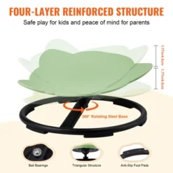 VEVOR Elephant Kids Swivel Chair, 220 LBS Capacity, 360° Spinning Chair, Autistic Kids Sensory Toy Chair With Non-Slip Metal Base, Green 11 VEVOR Elephant Kids Swivel Chair, 220 LBS Capacity, 360° Spinning Chair, Autistic Kids Sensory Toy Chair With Non-Slip Metal Base, Green -Aesthtic Interiors GUEST e0b076a7 a5ed 441a 83fb 773fba3084b2