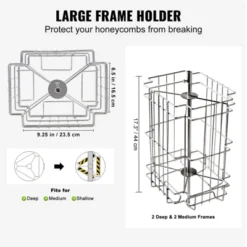 VEVOR Manual Honey Extractor, 2/4 Frames Honey Spinner Extractor, Stainless Steel Beekeeping Extraction, Honeycomb Drum Spinner With Lid -Aesthtic Interiors GUEST e13fe6ed c71e 4394 9482 f1bca5361646